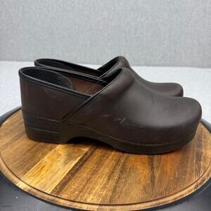Dansko Clogs Men's 44 Wide (10.5-11) Brown Slip On Shoes